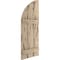 Ekena Millwork Pecky Cypress Joined Board-n-Batten w/Quarter Round Arch Top Faux Wood Shutters, 16.5"W x 64"H SHUBJQ16X64PCPR - alternate 11
